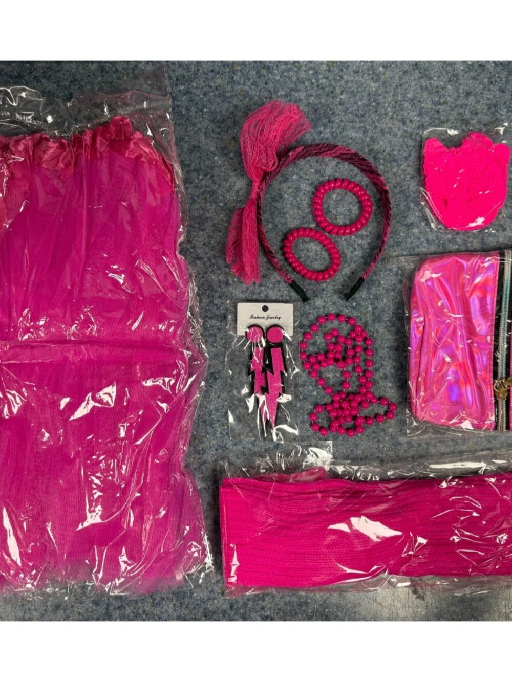 Womens PINK 80s Tutu Accessories FANNY PACK  Set party costume NEW IN BOX